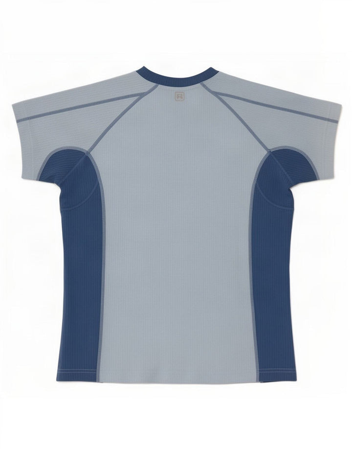 Rohan Hombre Camiseta Top Medium Blue Colorblock