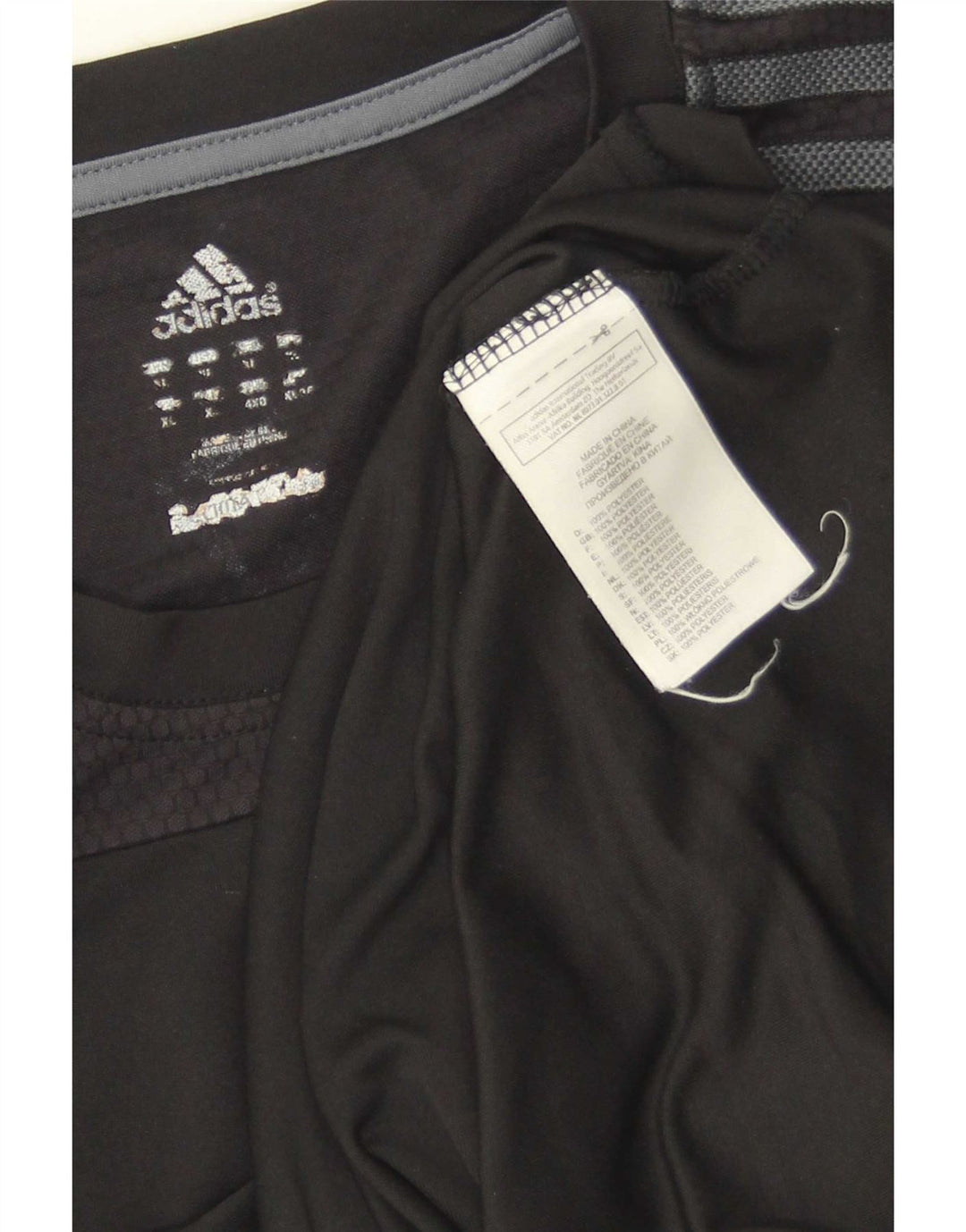 Adidas Hombre Climalite Camiseta Top XL Negro Colorblock Poliéster