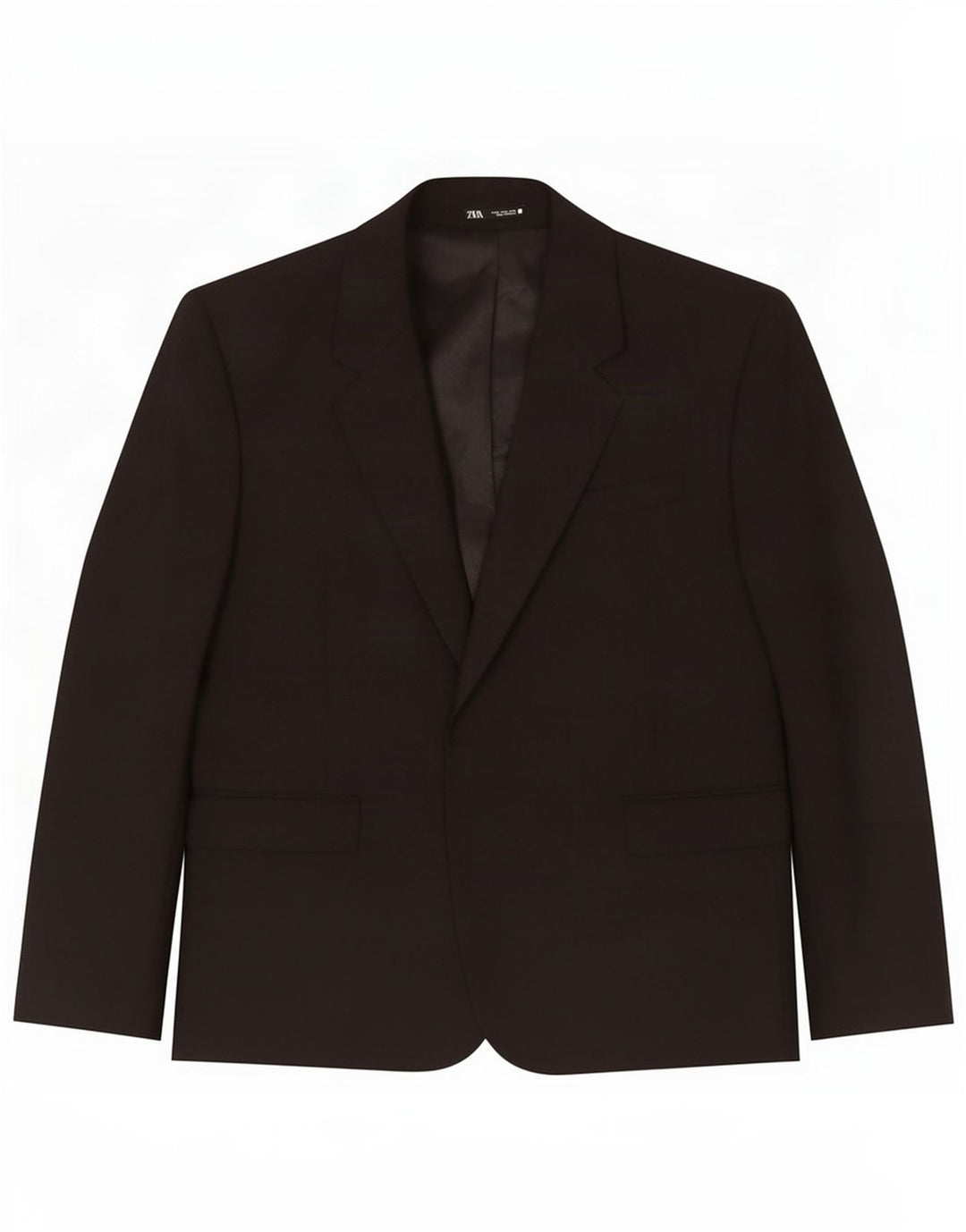 Zara Chaqueta tipo blazer para hombre EU 52 Grande Poliéster negro