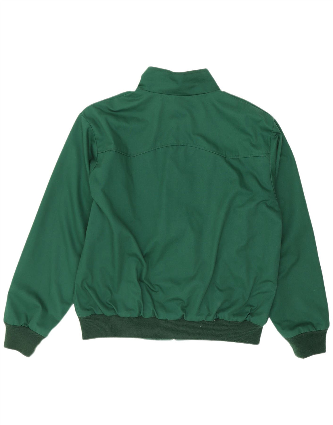 Vintage hombres bomber chaqueta Reino Unido 40 grande verde poliéster retro