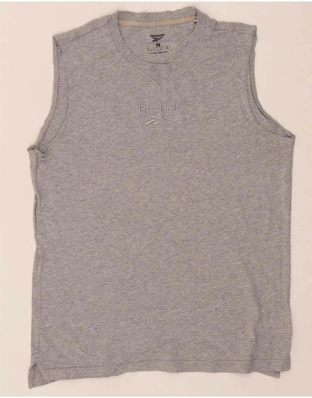 REEBOK Mens Vest Top Medium Grey Cotton Vintage Reebok and Second-Hand Reebok from Messina Hembry 