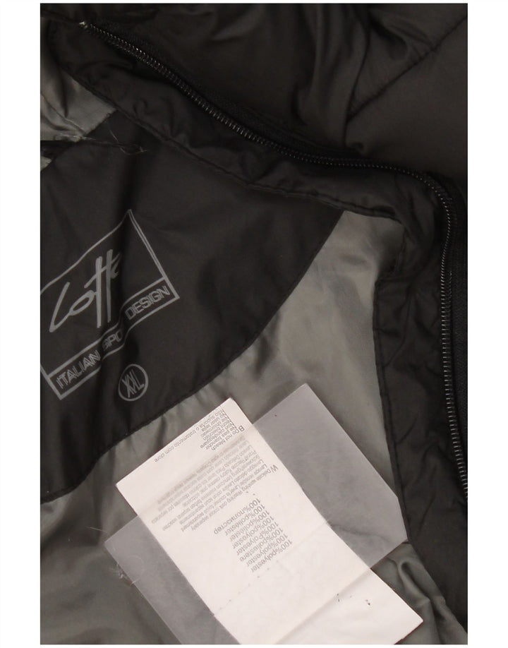 Lotto Chaqueta acolchada con capucha para hombre UK 44 2XL Poliéster negro