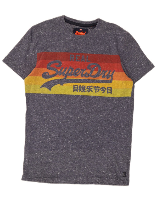 Superdry Camiseta estampada con estampado de algodón moteado en azul pequeño para hombre