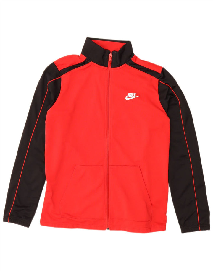 Nike Chaqueta de chándal para niños 13-14 años XL Rojo Colorblock Poliéster