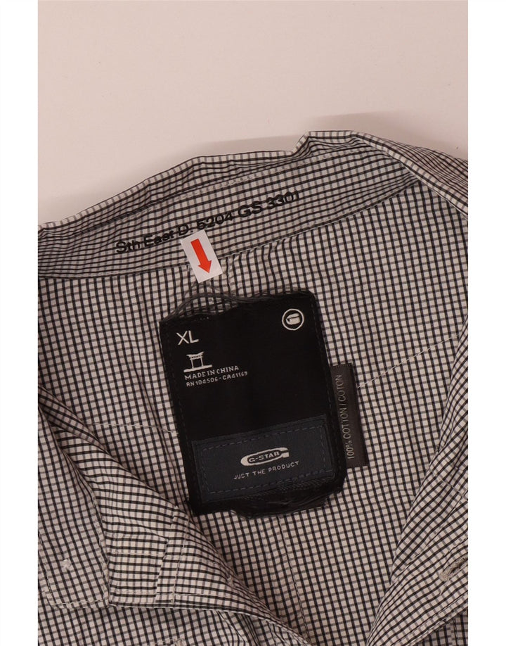 Camisa G-STAR Hombre XL Algodón a cuadros negro