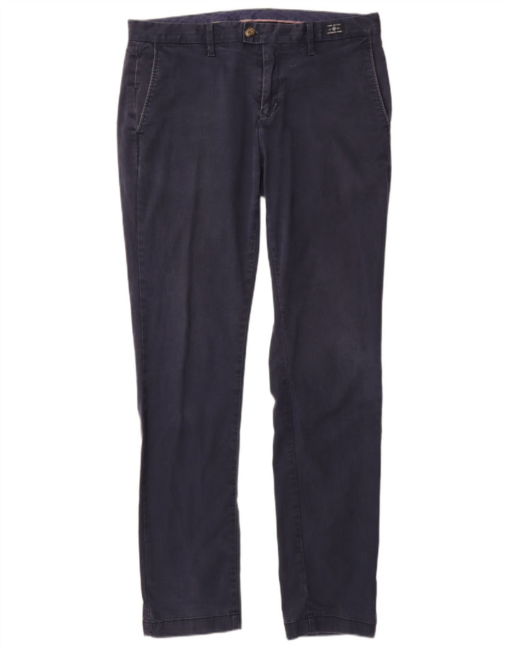 TOMMY HILFIGER Pantalón chino ajustado para hombre W33 L34 Algodón azul marino
