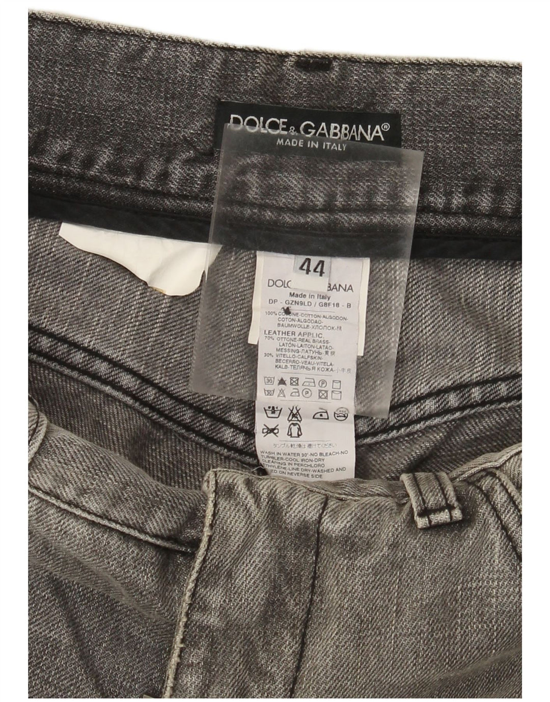 Dolce & Gabbana Vaqueros ajustados desgastados para mujer IT 44 Medio W30 L31 Gris