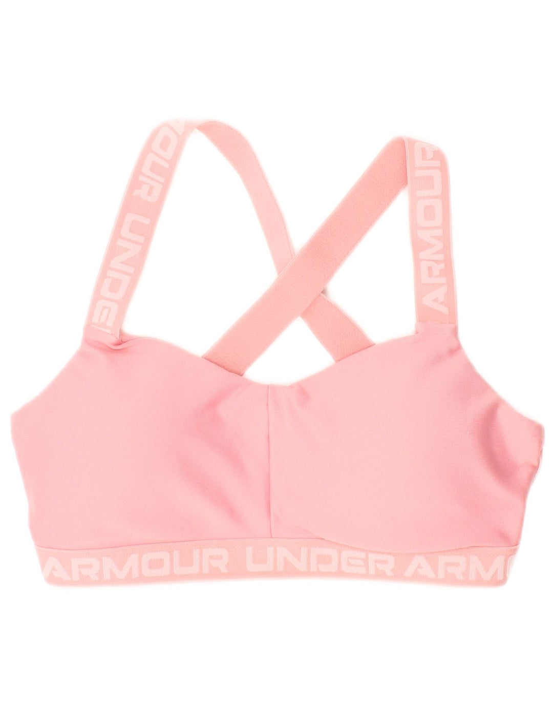 Under Armour Top deportivo con gráfico en bloques de color rosa pequeño/mediano para mujer