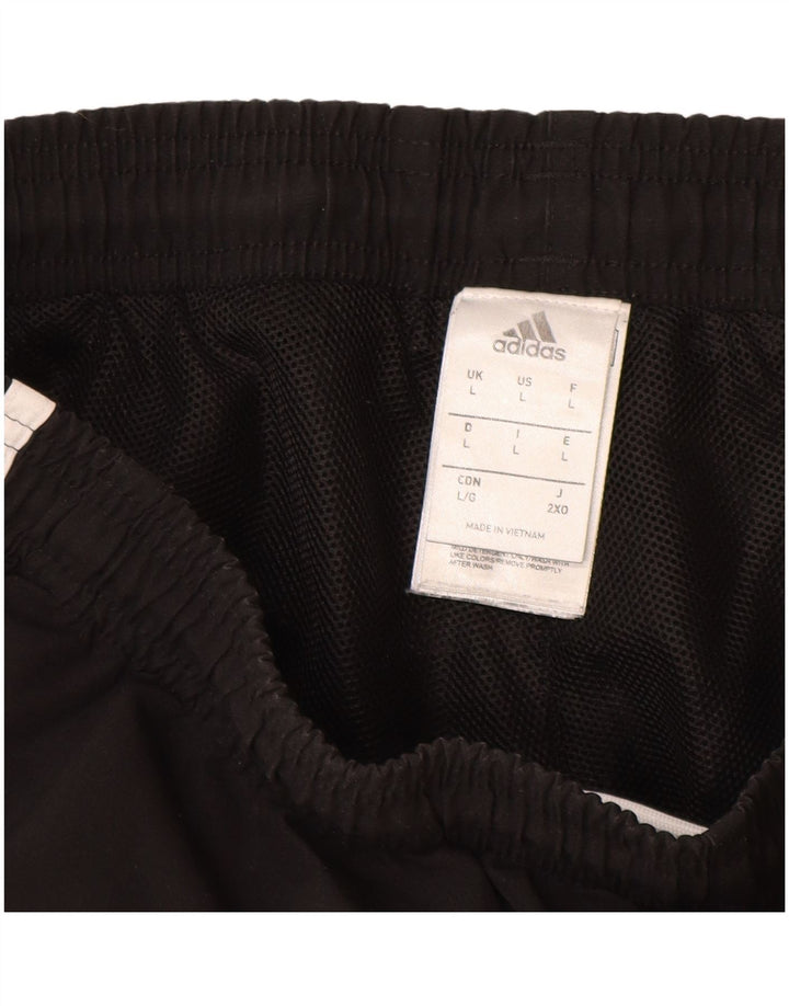 Adidas Mens Climalite Graphic Chándal Pantalones Grande Negro Poliéster