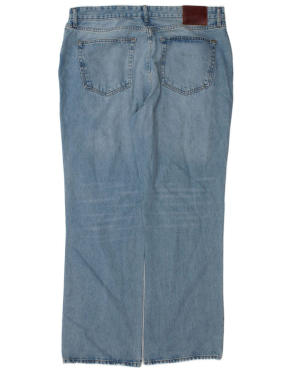 Zara Mens Straight Jeans EU 46 XL W36 L32 Blue Cotton