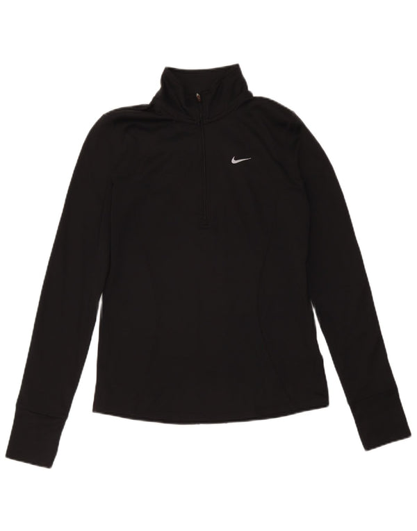 Nike Dri Fit - Chándal con cremallera y cuello para mujer, talla S, color negro