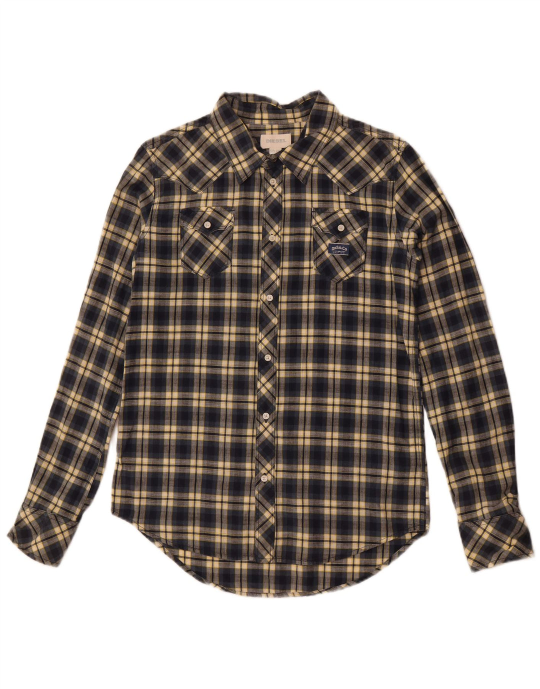Diesel Camisa Niño 15-16 Años 2XL Azul Marino Cuadros Algodón
