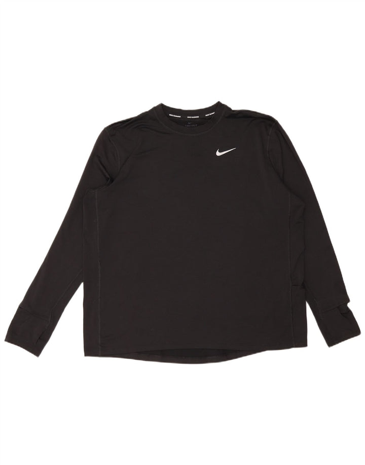 Nike Hombre Dri Fit Top Manga Larga XL Negro