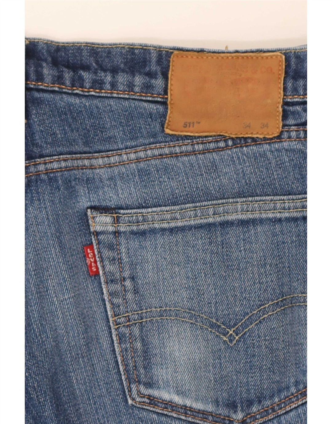 Levi's Hombre 511 Slim Jeans W34 L30 Algodón Azul