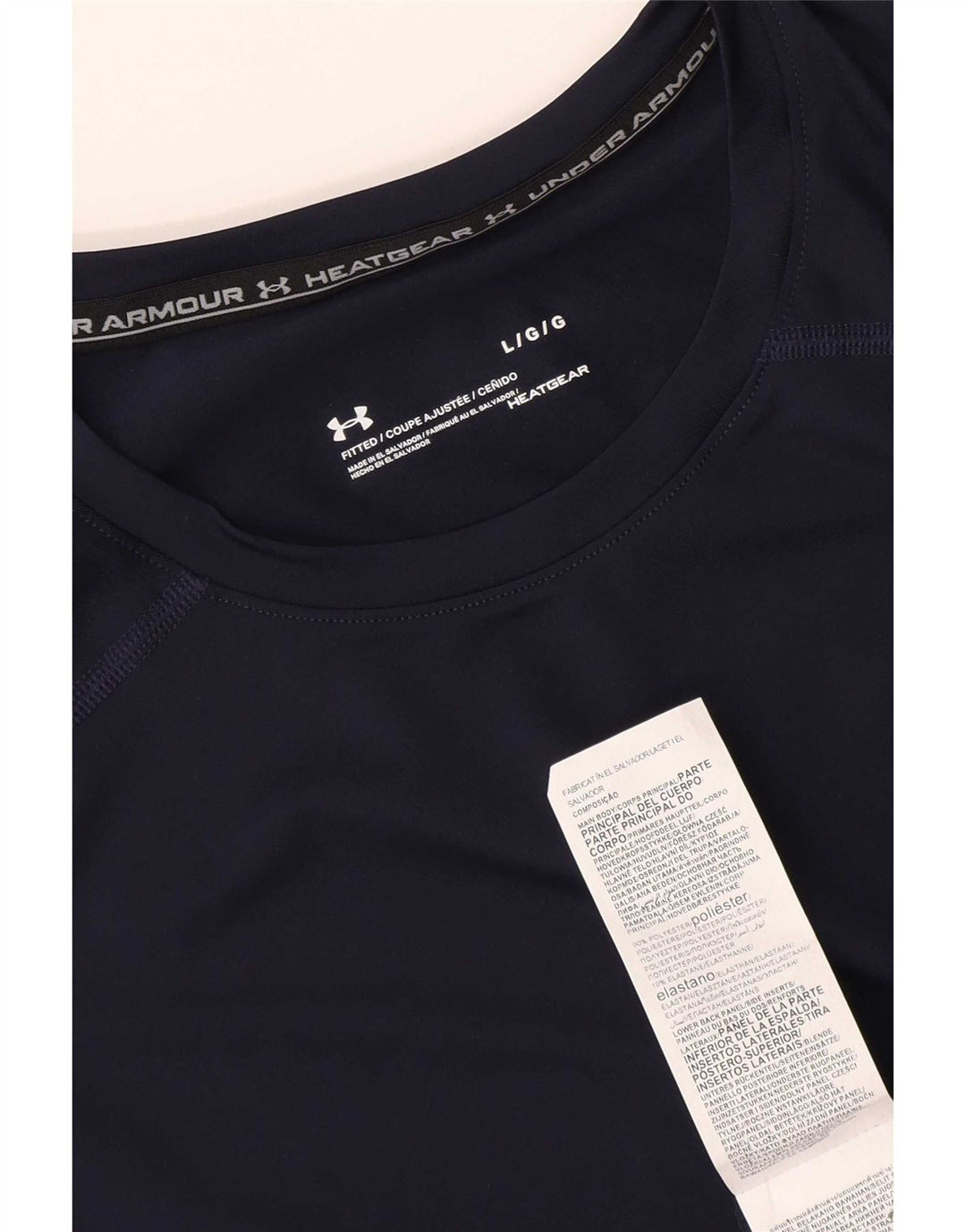 Under Armour Camiseta Heat Gear para hombre, talla grande, poliéster azul marino