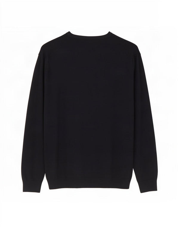 Zara Mens Crew Neck Jumper Sweater Large Navy Blue