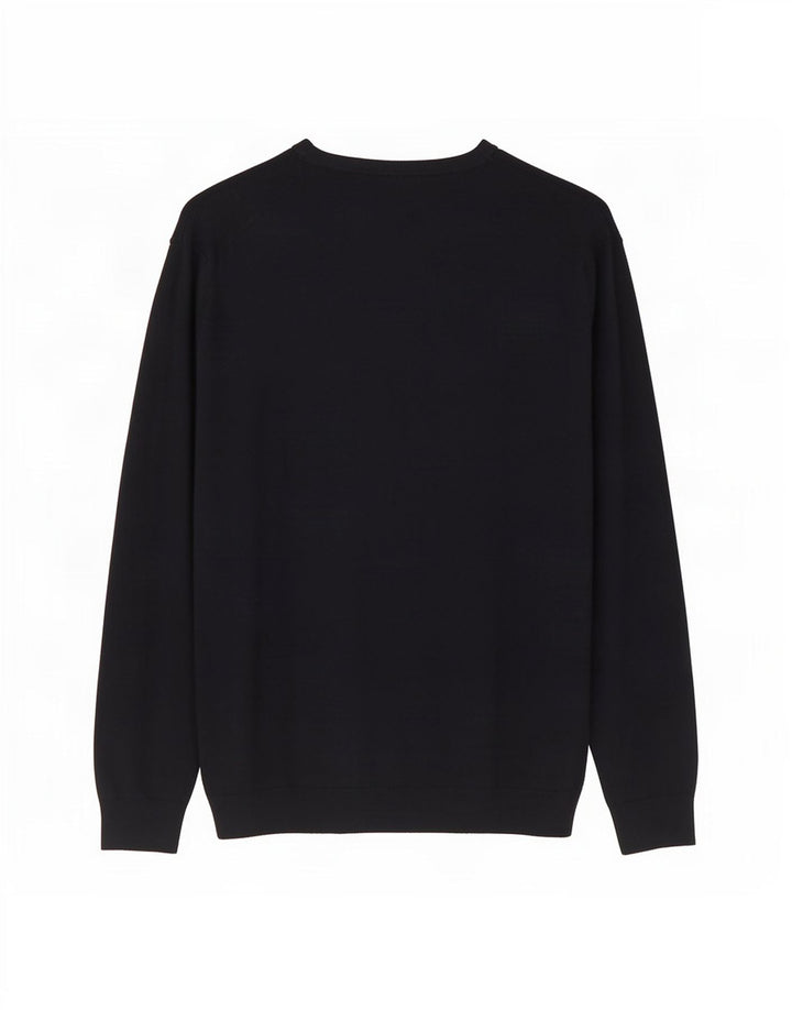 Zara Mens Crew Neck Jumper Sweater Grande Azul Marino