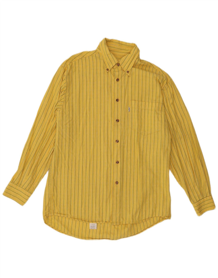 Camisa Levi's Hombre Pequeña De Algodón A Rayas Amarillas
