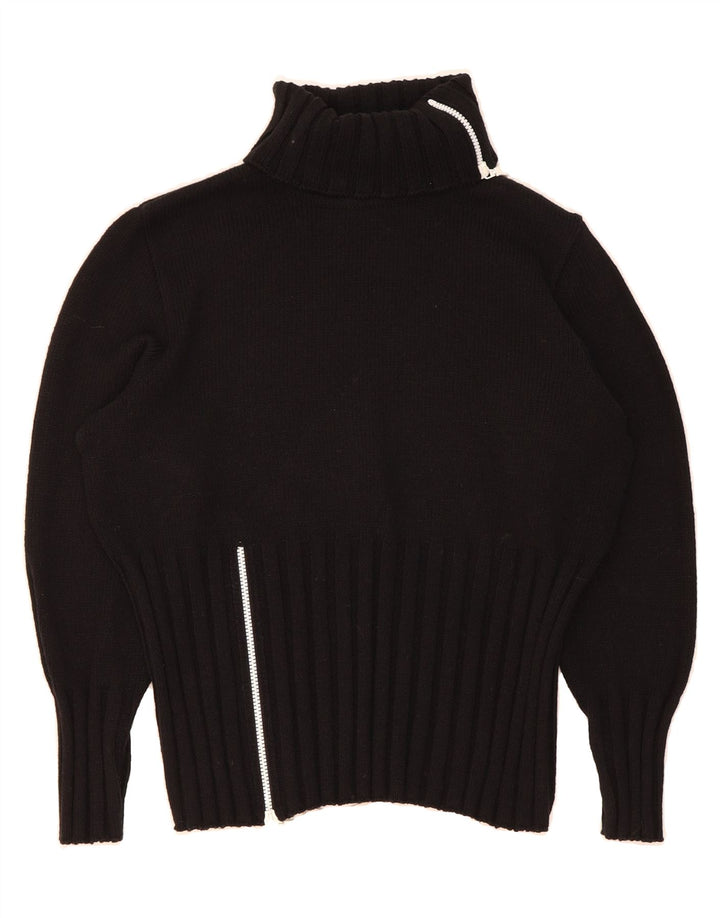 FABER Womens Roll Neck Jumper Sweater UK 14 Large Black Vintage Faber and Second-Hand Faber from Messina Hembry 