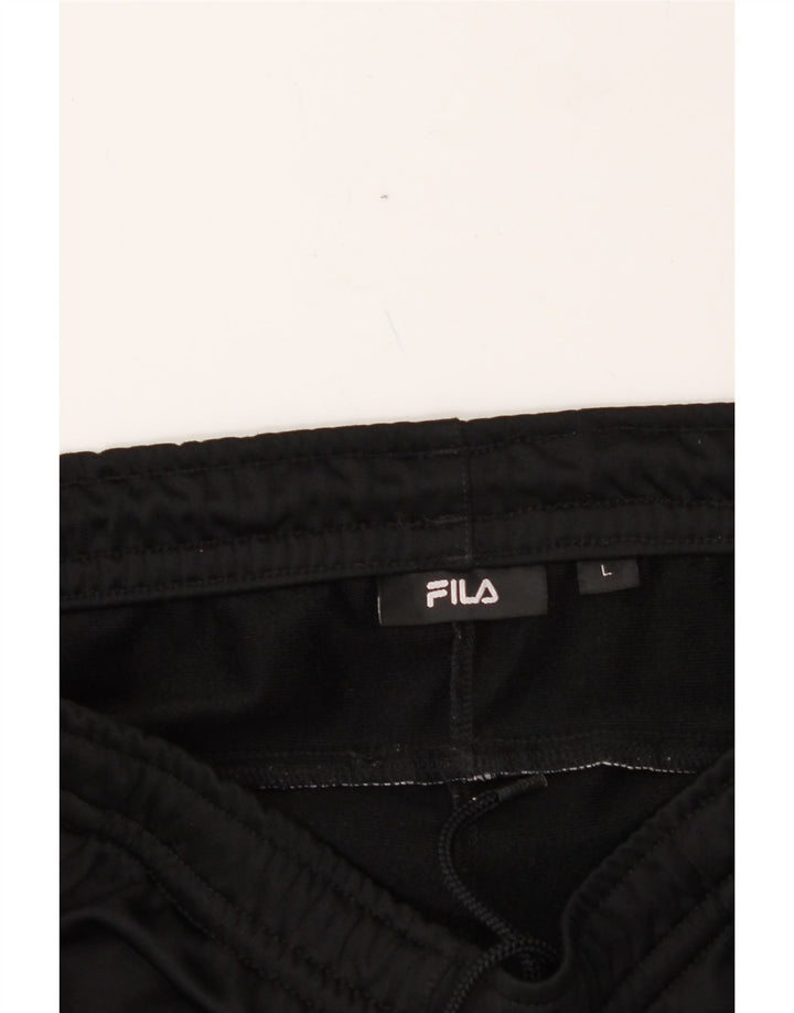 FILA Mens Tracksuit Trousers Large  Black Polyester Vintage Fila and Second-Hand Fila from Messina Hembry 
