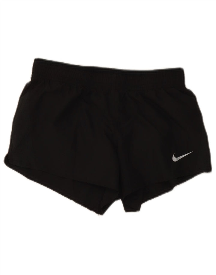 Nike Pantalones cortos deportivos Dri Fit para mujer UK 8 Small Poliéster negro