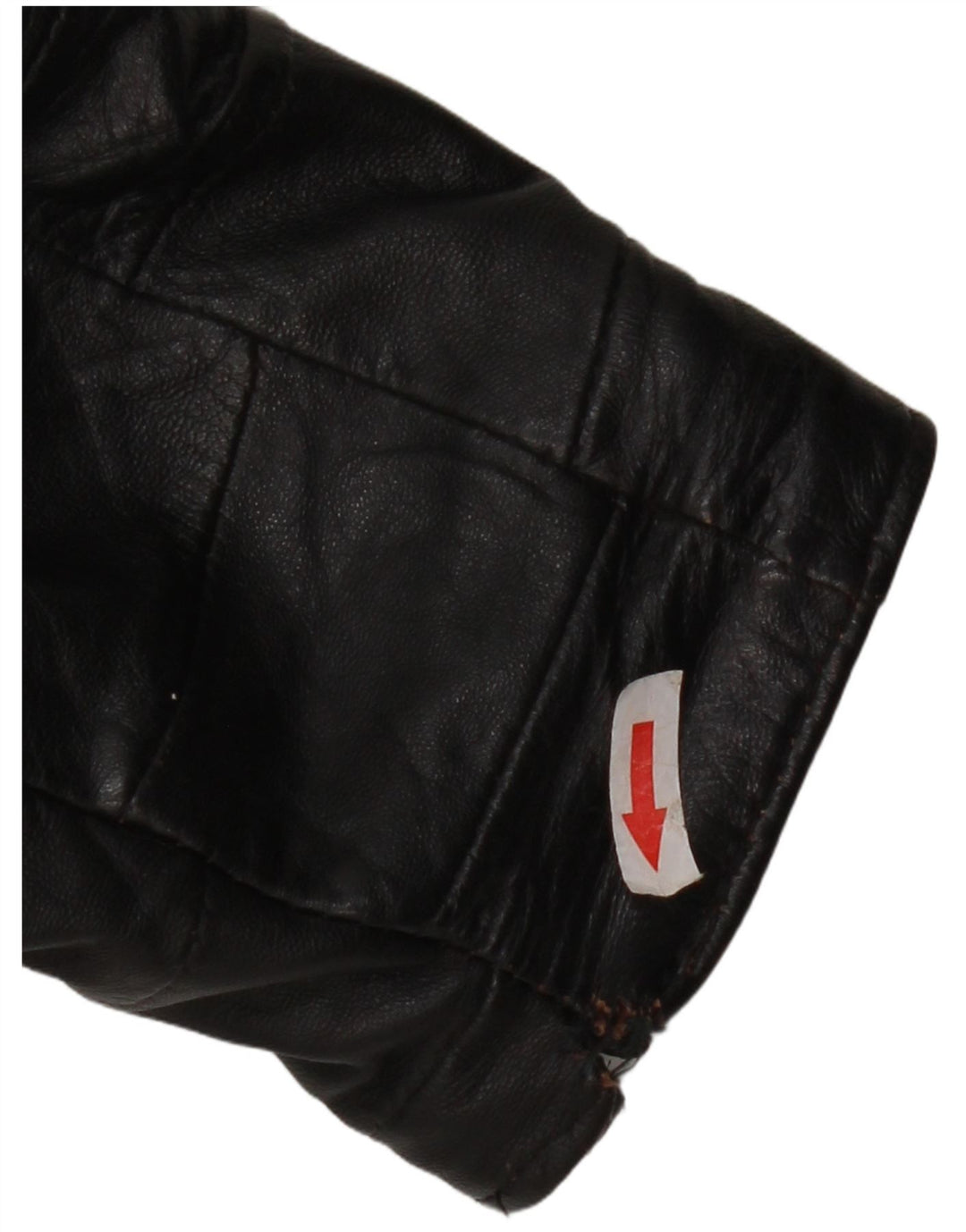 Vintage mujer bombardero chaqueta de cuero Reino Unido 12 cuero negro medio
