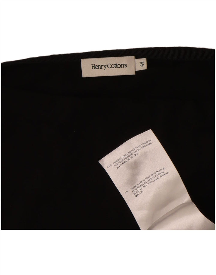 Henry Cottons Camiseta Mujer Top IT 44 Medium Viscosa Negra