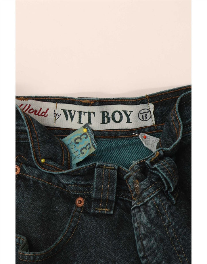 Wit Boy Vaqueros cónicos para hombre W33 L31 Algodón azul