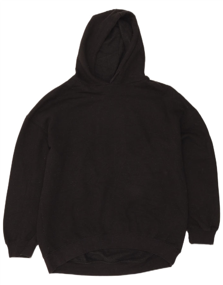 Zara Mujer Sudadera con Capucha Extragrande UK 10 Small Poliéster Negro