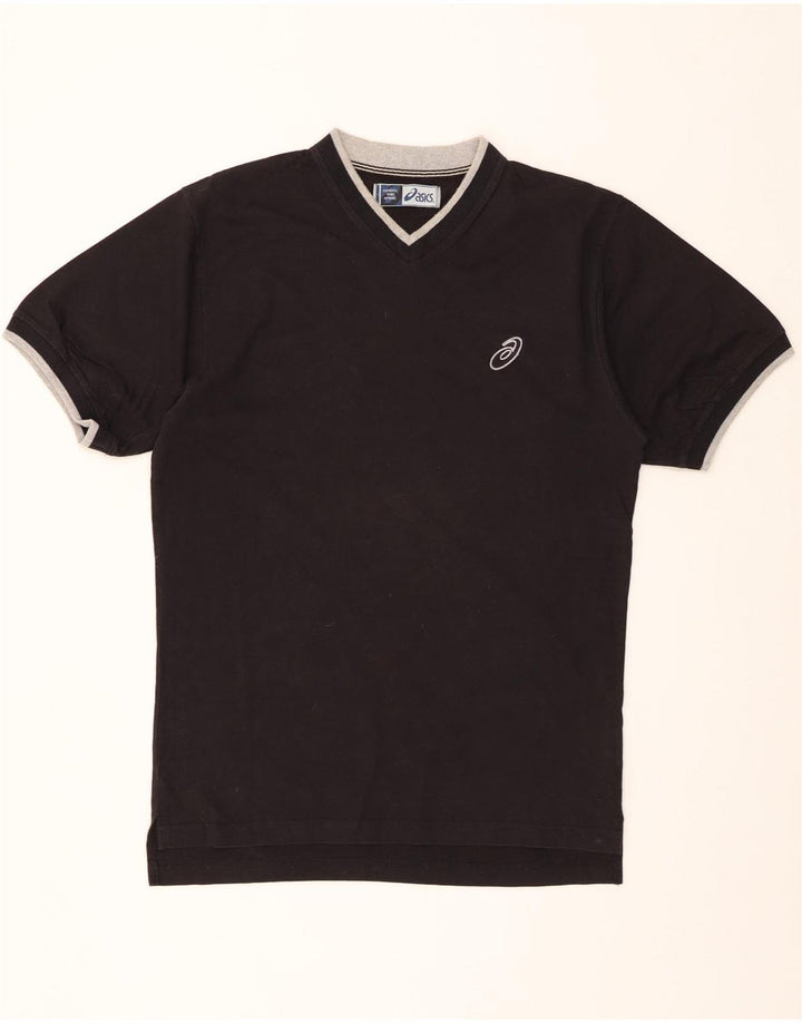 ASICS - Camiseta para hombre, talla grande, algodón negro