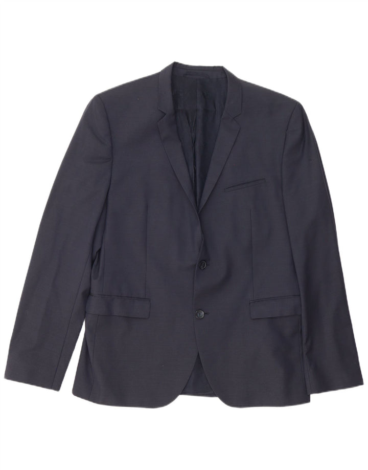 Hugo Boss Chaqueta tipo blazer de 2 botones para hombre UK 54 2XL Lana azul marino