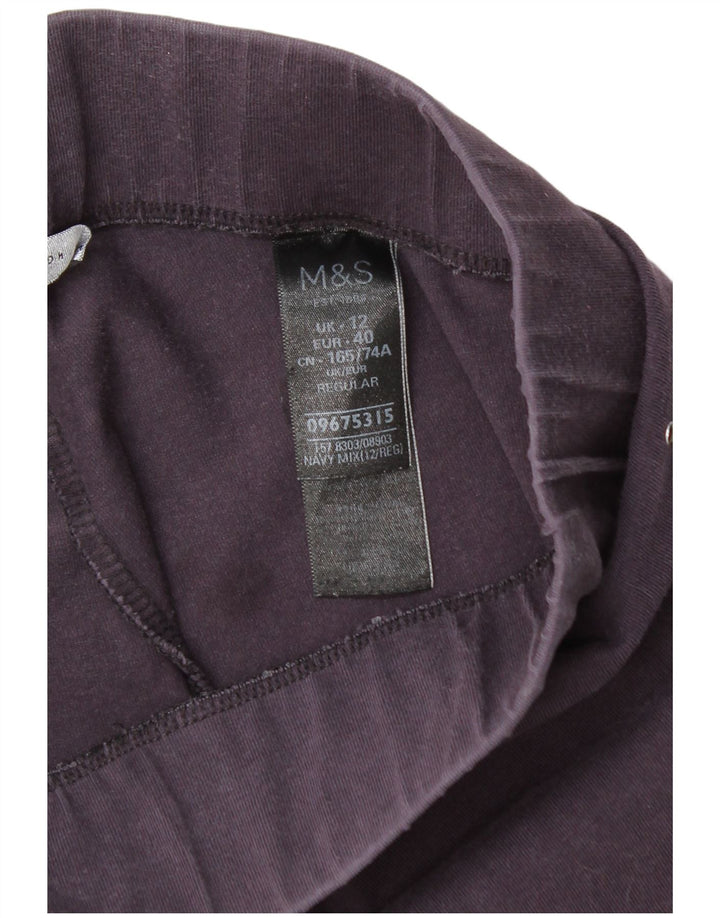 Marks & Spencer Leggings para mujer Reino Unido 12 Algodón con manchas moradas medianas