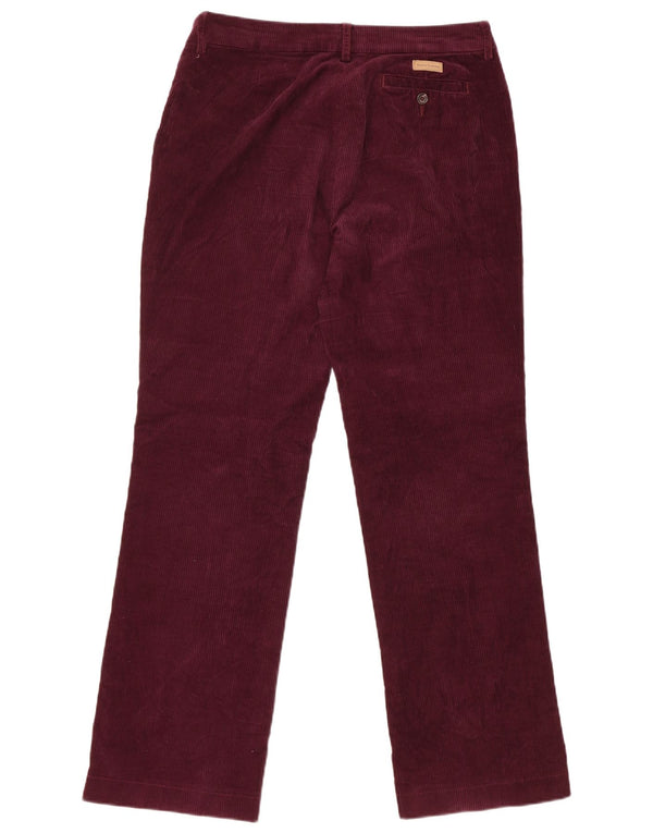 Henry Cottons Pantalones de pana para mujer IT 44 Medium W32 L30 Borgoña
