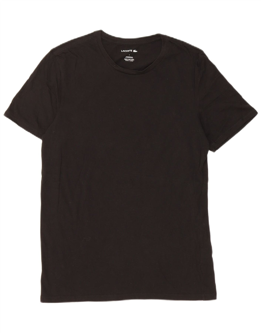 Lacoste Camiseta Mujer Top UK 40 Grande Algodón Negro
