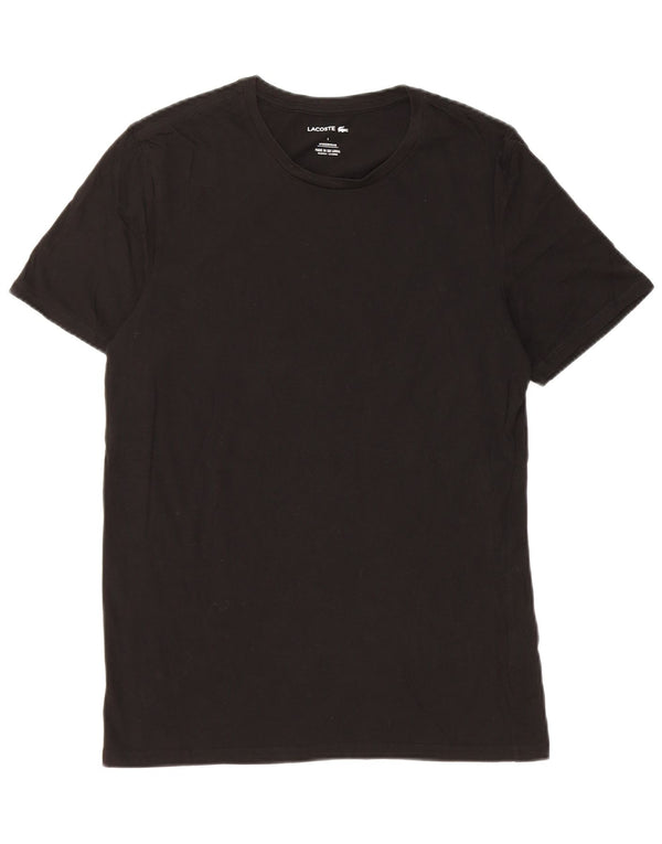 Lacoste Camiseta Mujer Top UK 40 Grande Algodón Negro