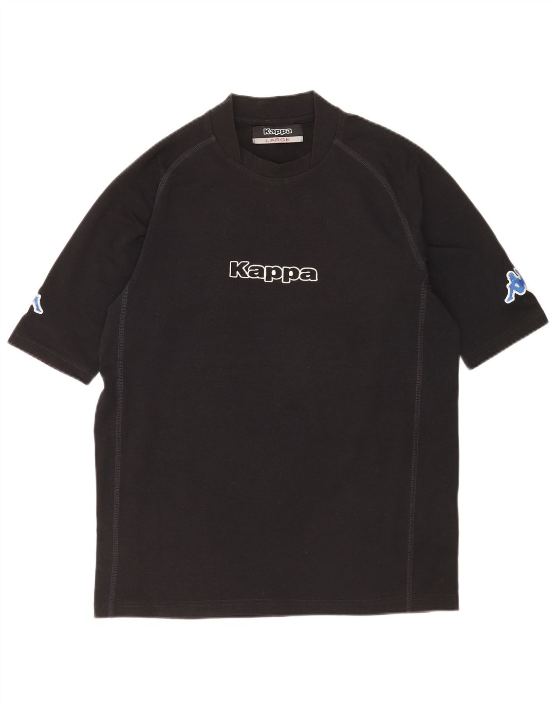 Kappa - Camiseta gráfica para hombre, talla grande, poliéster negro