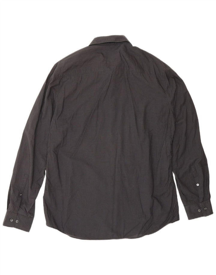 Camisa CALVIN KLEIN Hombre Mediana Algodón Rayas Negras