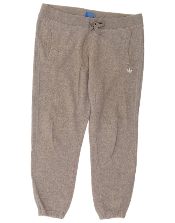 Adidas Hombre Pantalones De Chándal Joggers XL Gris Algodón Moteado