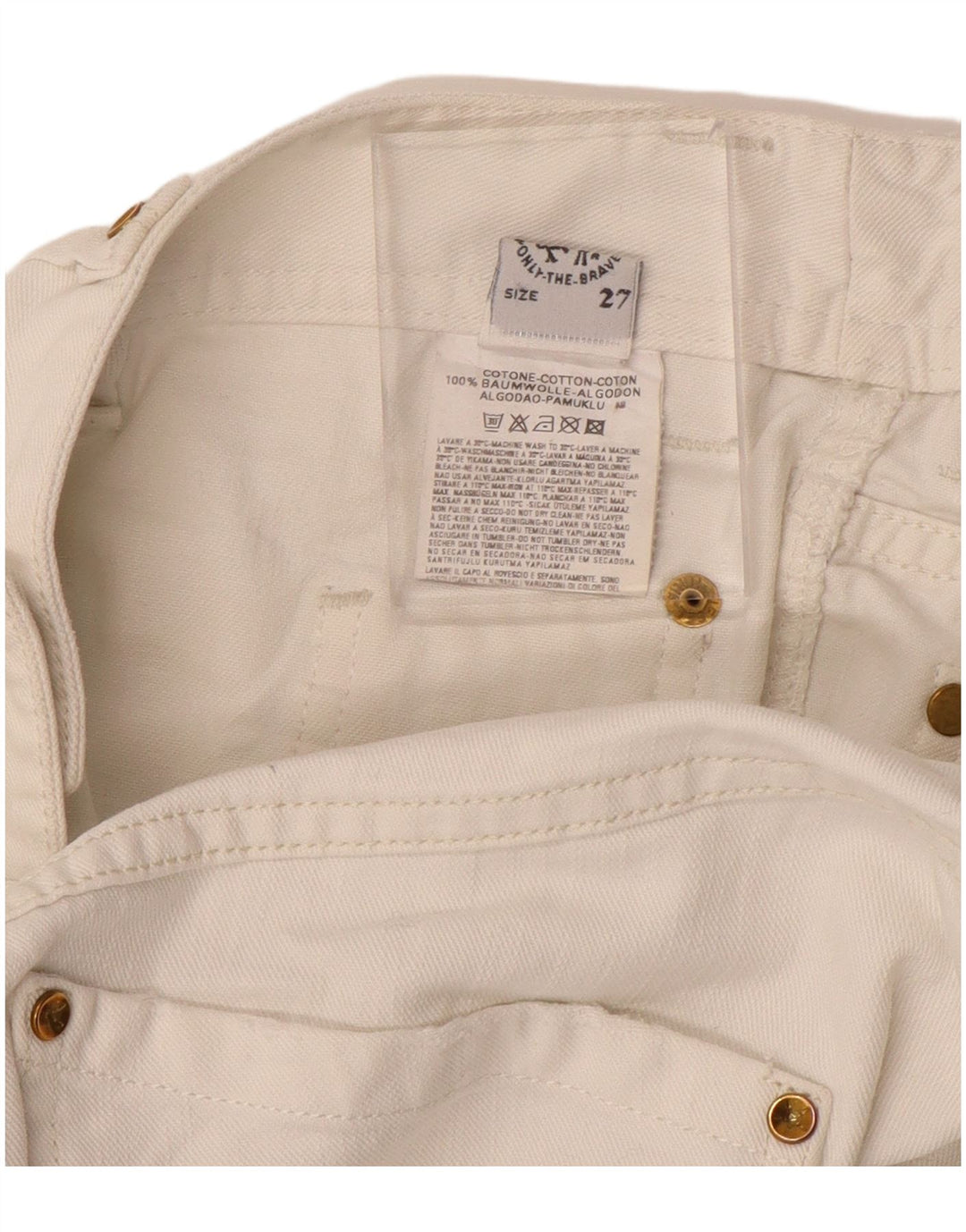 DIESEL Vaqueros Rectos Mujer W27 L29 Blanco Algodón