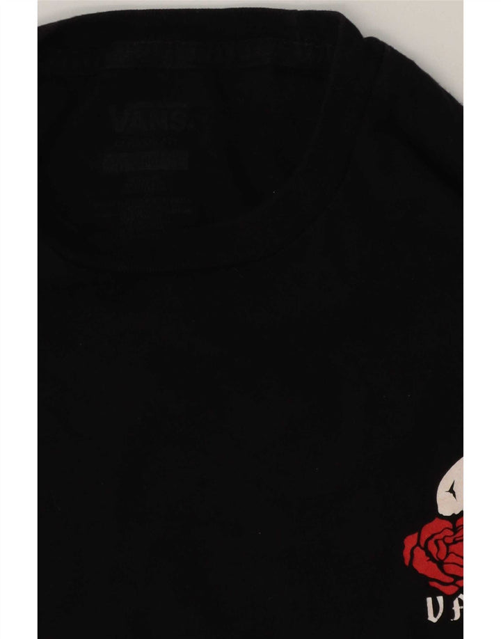 Vans - Camiseta gráfica para hombre, talla grande, algodón negro