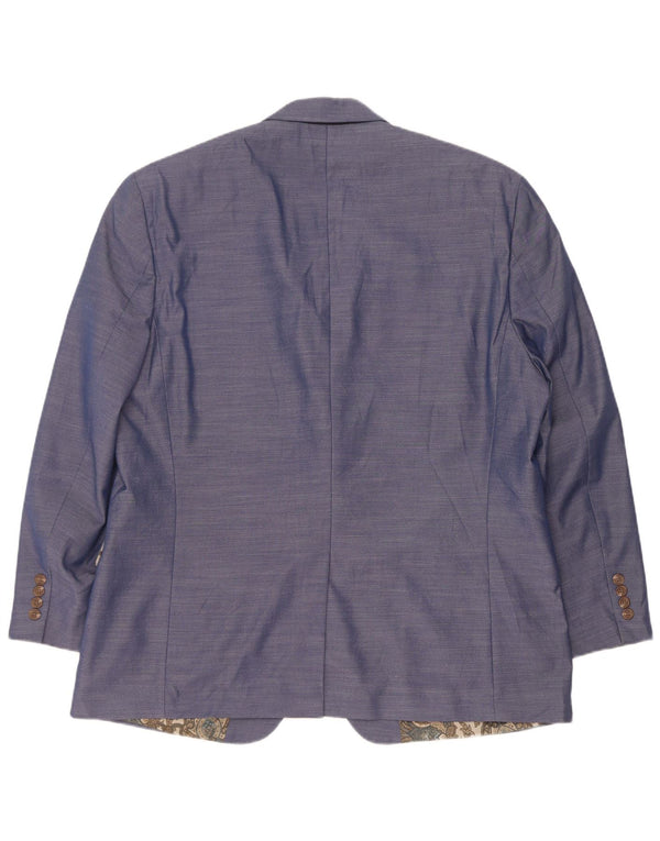Chaps Chaqueta tipo blazer de 2 botones para hombre UK 46 3XL Poliéster moteado azul