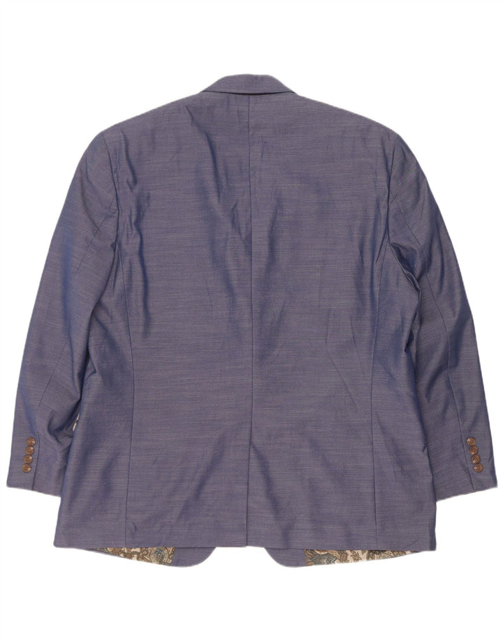 Chaps Chaqueta tipo blazer de 2 botones para hombre UK 46 3XL Poliéster moteado azul