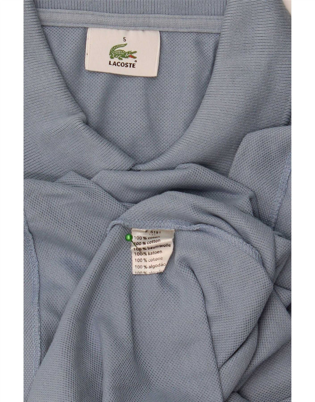 Polo Lacoste para hombre talla 5 grande algodón azul