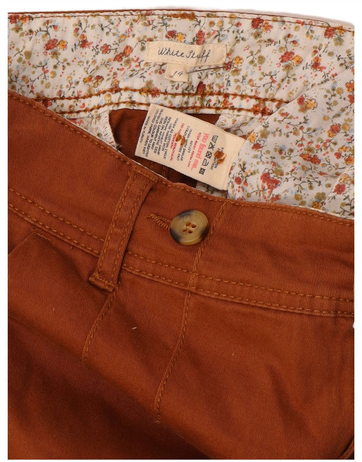 White Stuff Pantalones chinos ajustados para mujer UK 44 Large W36 L32 Algodón naranja