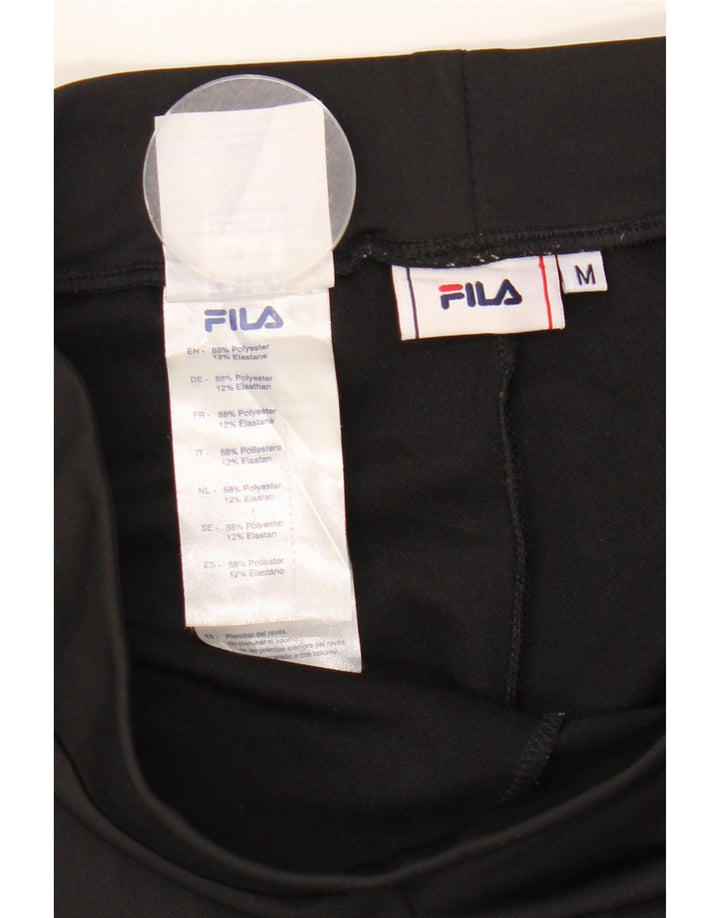 FILA Leggings gráficos para mujer UK 12 Mediano Negro Poliéster