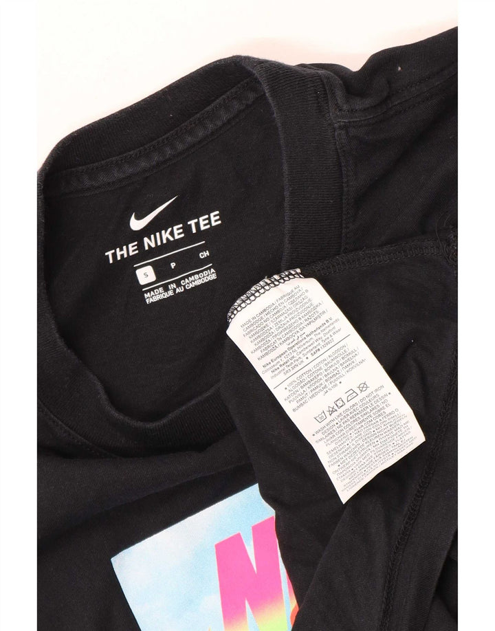 Nike - Camiseta gráfica para hombre, talla pequeña, algodón negro