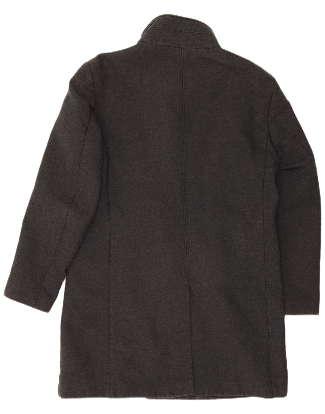 Zara Hombre Abrigo ES 42 XL Poliéster Gris