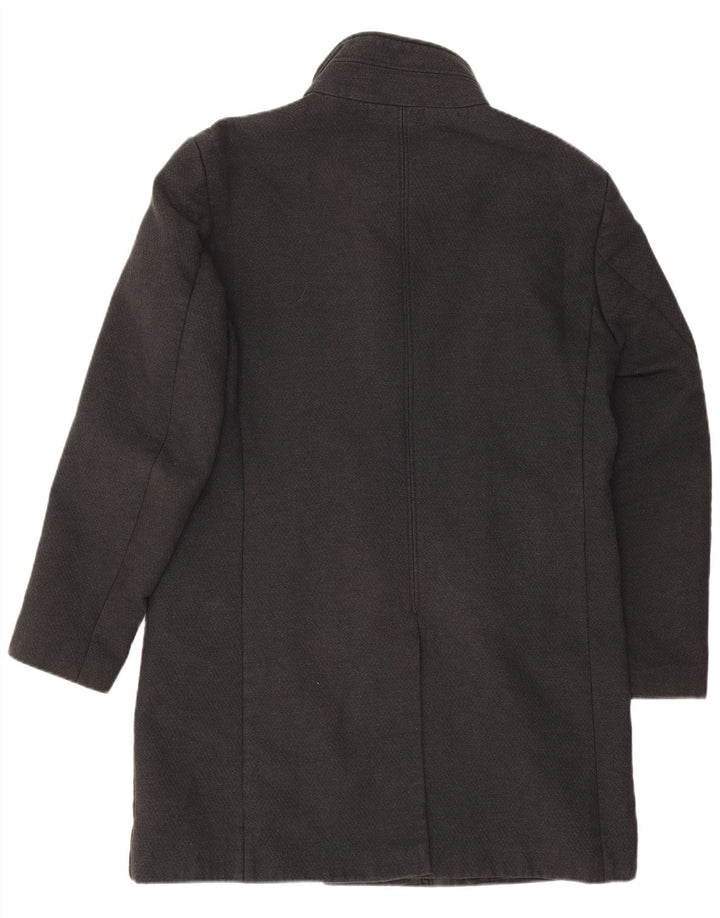 Zara Hombre Abrigo ES 42 XL Poliéster Gris