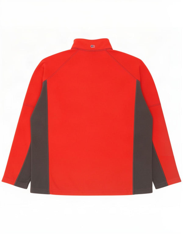 Berghaus Hombre Jersey De Forro Polar Con Cremallera En El Cuello XL Rojo Colorblock