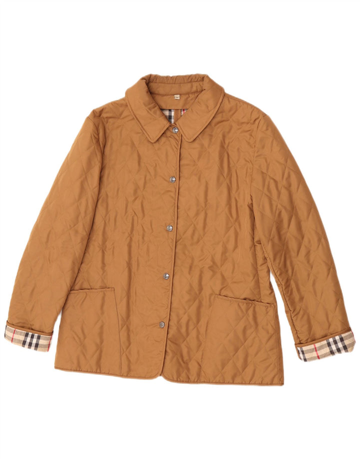 Burberry Chaqueta acolchada para mujer Reino Unido 46 Algodón beige grande